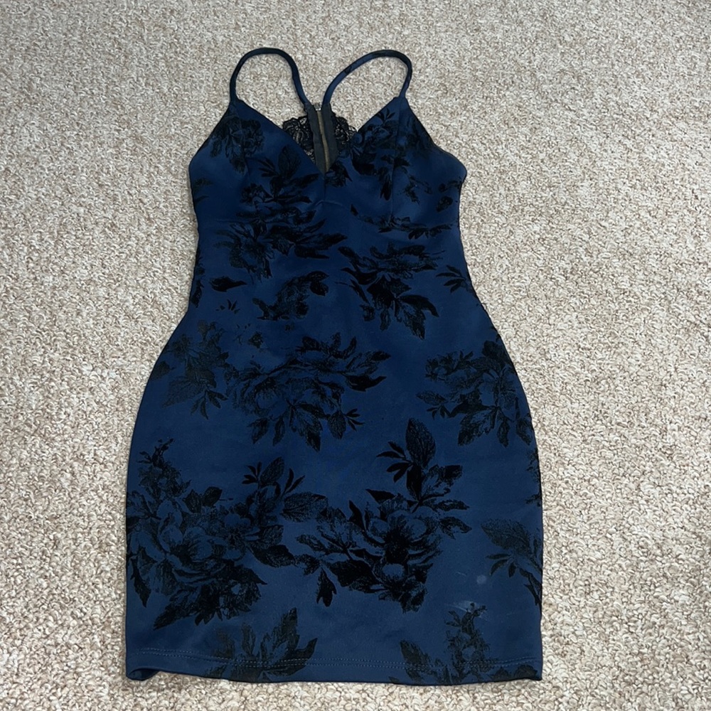 Black and blue dress